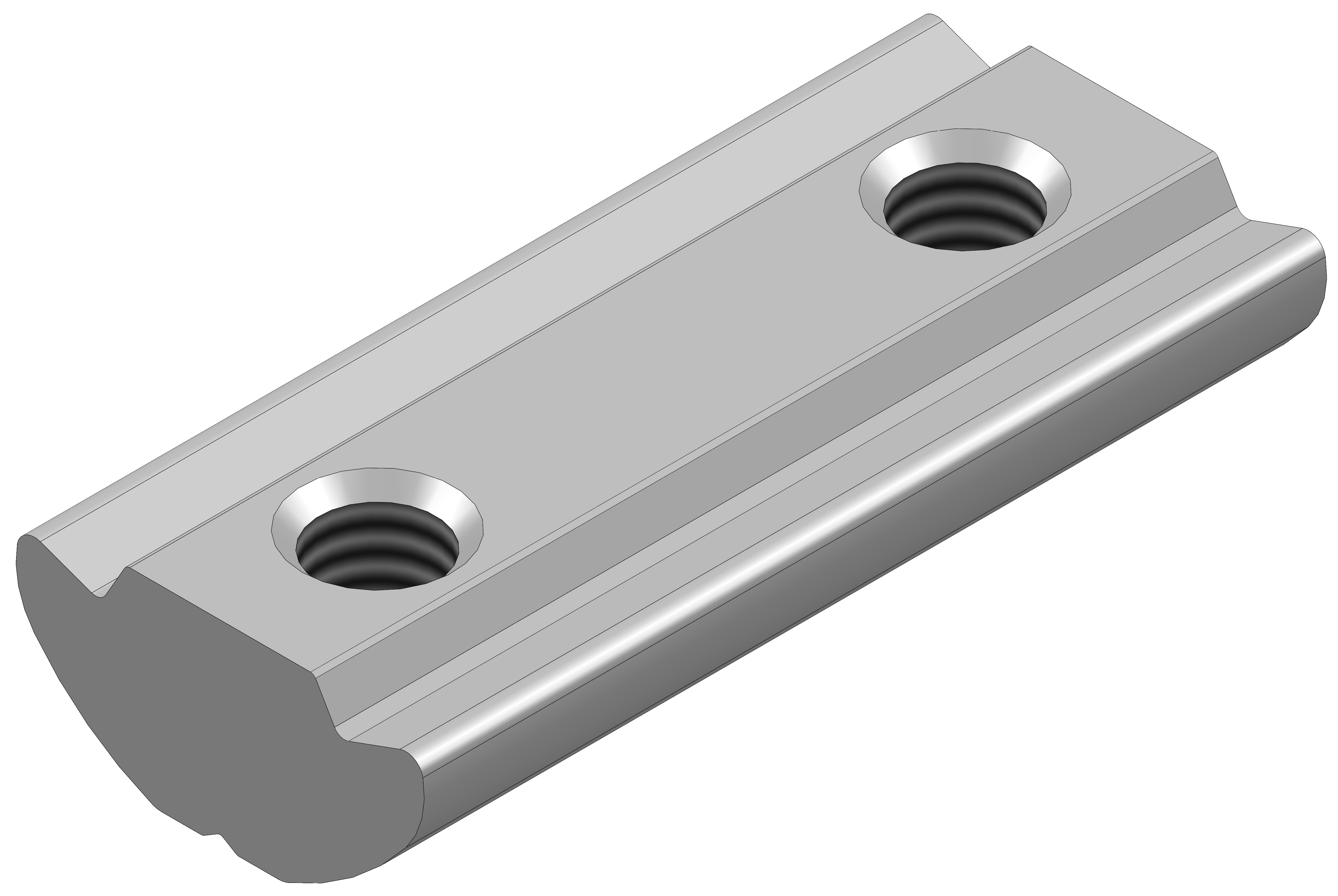 M6x1.0 39mm Bright Zinc 2-Hole Std Nut (10 PK)